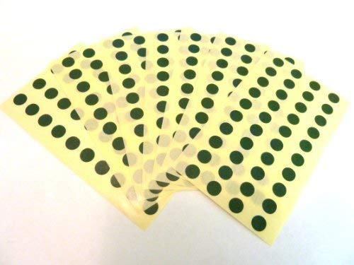 Minilabel Klebeetiketten rund / Klebepunkte, selbstklebend, Durchmesser 6 mm, Dunkelgrün, 270 Stück von Minilabel