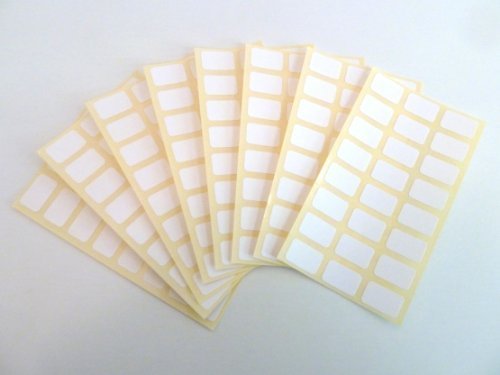 Packung 192, 16x10mm rechteckig, white-paper Etiketten, Permanenter Klebstoff Aufkleber, uni Mehrzweck Klebeetiketten von Minilabel