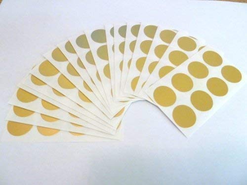 Sticker, rund, selbstklebend, 19 mm Durchmesser, goldfarben matt, 135 Stück von Minilabel