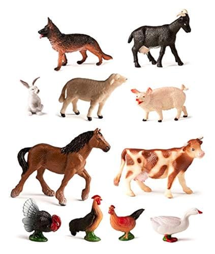 Miniland Tierfiguren, Bauernhoftiere, 11 Figuren-27420 von Miniland