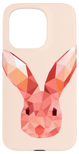 Niedliches rosa Häschen Kaninchen Ostern Tag geometrische abstrakte Kunst Hülle für iPhone 15 Pro Niedliches rosa Häschen Kaninchen Ostern Tag geometrische abstrakte Kunst Hülle für iPhone 15 Pro von Minimalist Abstract Art Gifts Men Women
