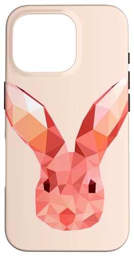 Niedliches rosa Häschen Kaninchen Ostern Tag geometrische abstrakte Kunst Hülle für iPhone 16 Pro Niedliches rosa Häschen Kaninchen Ostern Tag geometrische abstrakte Kunst Hülle für iPhone 16 Pro von Minimalist Abstract Art Gifts Men Women