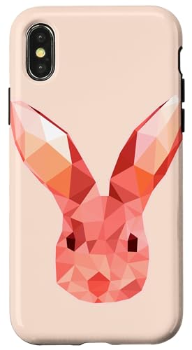 Niedliches rosa Häschen Kaninchen Ostern Tag geometrische abstrakte Kunst Hülle für iPhone X/XS Niedliches rosa Häschen Kaninchen Ostern Tag geometrische abstrakte Kunst Hülle für iPhone X/XS von Minimalist Abstract Art Gifts Men Women