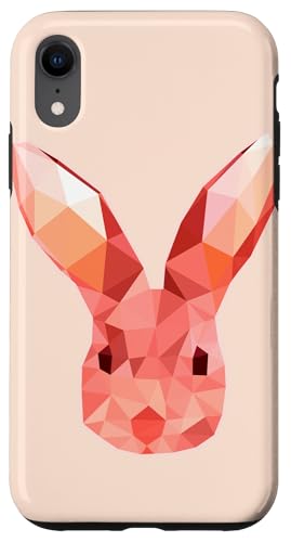 Niedliches rosa Häschen Kaninchen Ostern Tag geometrische abstrakte Kunst Hülle für iPhone XR Niedliches rosa Häschen Kaninchen Ostern Tag geometrische abstrakte Kunst Hülle für iPhone XR von Minimalist Abstract Art Gifts Men Women