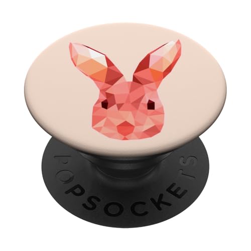 Niedliches rosa Häschen Kaninchen Ostern Tag geometrische abstrakte Kunst PopSockets Klebender PopGrip von Minimalist Abstract Art Gifts Men Women