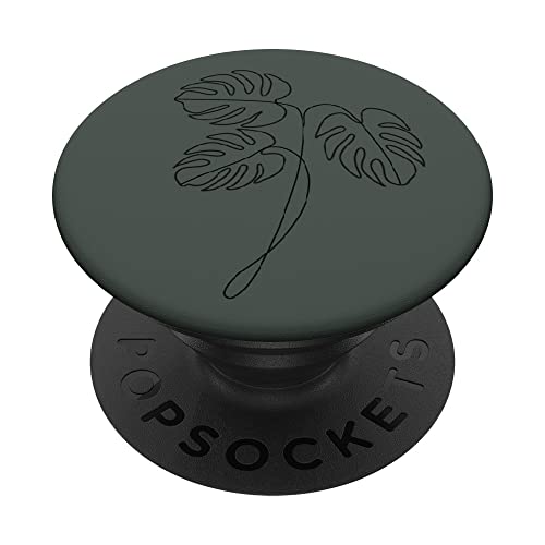 Monstera Leaf Tropische Pflanze Mitternachtsgrün PopSockets mit austauschbarem PopGrip Monstera Leaf Tropische Pflanze Mitternachtsgrün PopSockets mit austauschbarem PopGrip von Minimalist Boho Monstera Leaf Botanical Designs