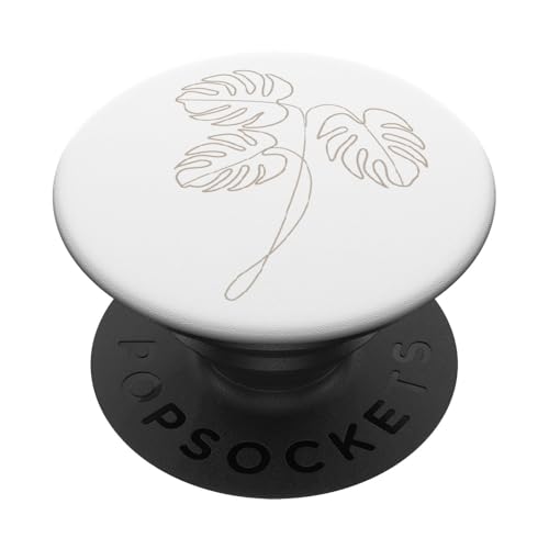 Tropische Pflanze Monstera Leaf Taupe PopSockets Klebender PopGrip Tropische Pflanze Monstera Leaf Taupe PopSockets Klebender PopGrip von Minimalist Boho Monstera Leaf Botanical Designs