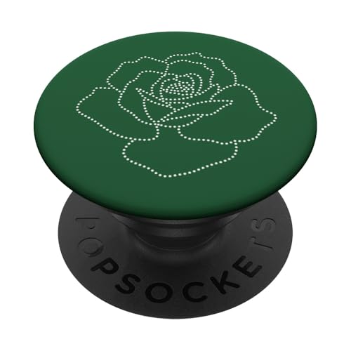 Chic Flower Line Art Minimalistische Floral Artwork Rose PopSockets Klebender PopGrip von Minimalistic Flower Artwork