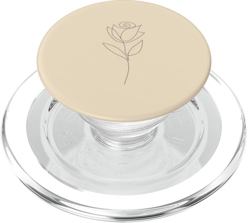 Chic Flower Line Art Minimalistische Floral Artwork Rose PopSockets PopGrip für MagSafe von Minimalistic Flower Artwork