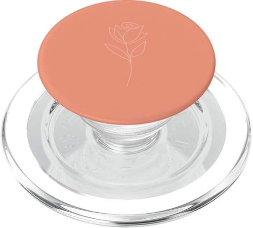 Chic Flower Line Art Minimalistische Floral Artwork Rose PopSockets PopGrip für MagSafe von Minimalistic Flower Artwork