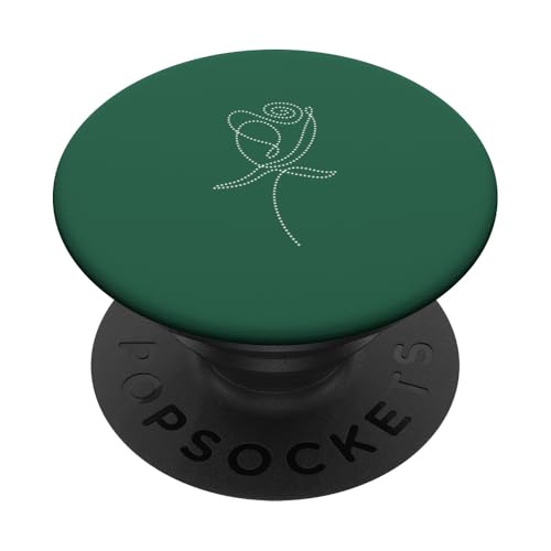 Niedliche Blumen-Linie, Kunst, elegante Blumenrose PopSockets Klebender PopGrip von Minimalistic Flower Artwork