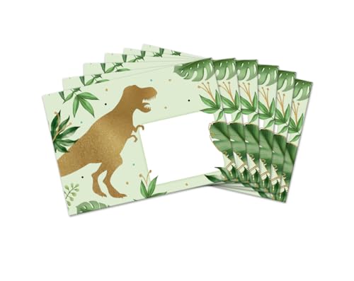 Umschläge mit Kindermotiv Dino Dinosaurier für Jungs Jungen Briefumschläge für Einladungskarten Gutscheine Geldgeschenke DIN C6 (15 Umschläge/selbstklebend mit Abziehstreifen) von Minkocards