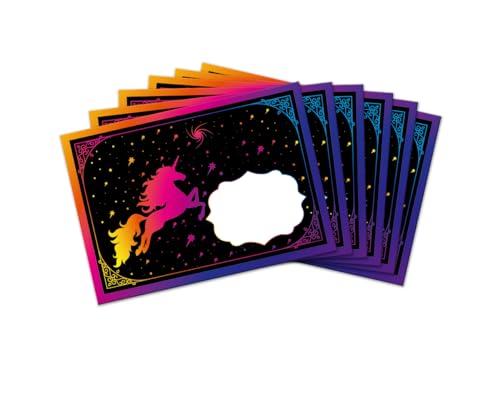 Umschläge mit Kindermotiv Einhorn für Mädchen Briefumschläge für Einladungskarten Gutscheine Geldgeschenke DIN C6 (15 Umschläge/selbstklebend mit Abziehstreifen) von Minkocards