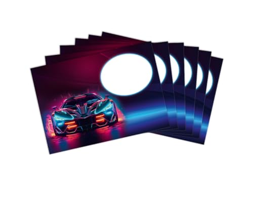 Umschläge mit Kindermotiv Rennauto Auto für Jungs Jungen Briefumschläge für Einladungskarten Gutscheine Geldgeschenke DIN C6 (15 Umschläge/selbstklebend mit Abziehstreifen) von Minkocards