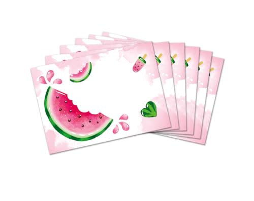 Umschläge mit Kindermotiv Wassermelone Eis für Mädchen Briefumschläge für Einladungskarten Gutscheine Geldgeschenke DIN C6 (15 Umschläge/selbstklebend mit Abziehstreifen) von Minkocards