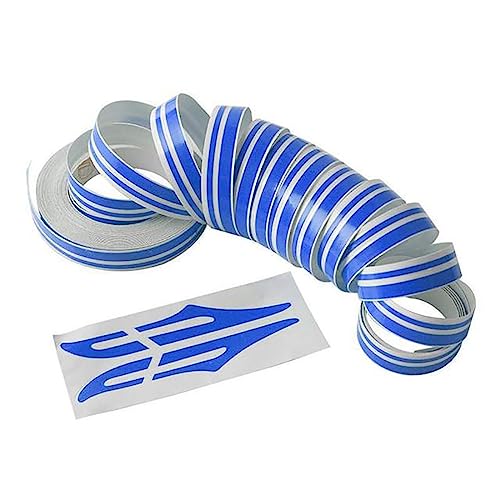 Auto-Pinstriping-Band, Auto-Karosserie-Seitenstreifen, DIY Vinyl Fahrzeug Pin Striping Abziehbilder, Auto Pins Tripe Tape (Blau) von Minsezhi