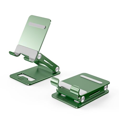 Minthouz Handy Ständer, Faltbarer Handyhalterung Aluminium Smartphone Ständer Kompatibel mit iPhone 16 15 14 13 Pro Max und Mehr 4,7''-7,9'' Smartphones von Minthouz
