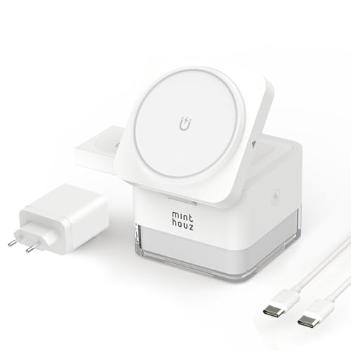 Minthouz Kabellose 3-in-1-Würfel-Ladestation,15W Schnelles Qi-zertifiziertes Drahtloses Ladehalter mit Mehrfarbigem Licht,Kompatibel mit iPhone 16 15 14 13 Samsung Galaxy S23 usw Minthouz Kabellose 3-in-1-Würfel-Ladestation,15W Schnelles Qi-zertifiziertes Drahtloses Ladehalter mit Mehrfarbigem Licht,Kompatibel mit iPhone 16 15 14 13 Samsung Galaxy S23 usw von Minthouz