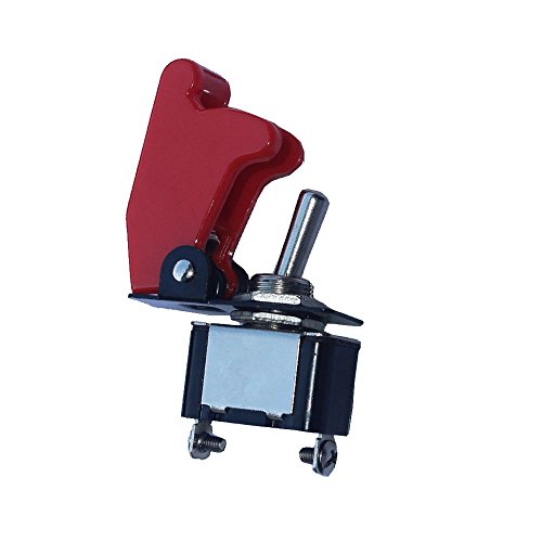 Mintice™ KFZ Rote Kippschalter Schalter Wippschalter 12V 250V DC SPST 2-Polig Metall von Mintice