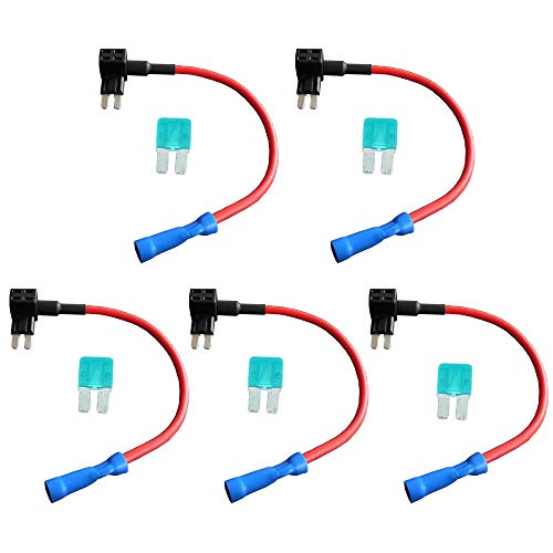 Mintice 5 Stück MICRO2 ATR Kfz Auto Flachsicherungsadapter Sicherungshalter für Spannungsabgriff Flachsicherungen von Mintice