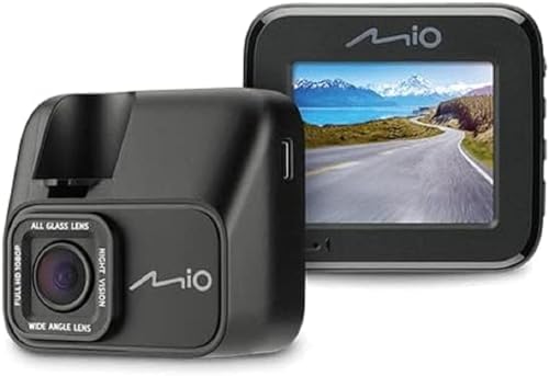 Mio MiVue C545 Autokamera Dashcam Full HD 1080P @60fps, 2M Sensor, HDR, F1.8, FOV140, G-Sensor, Display 2.0", mp4 (H.264), Fotomodus, Parkmodus, MMC bis 256GB von Mio