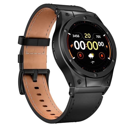 MioHHR Leder-Uhrenarmbänder mit Edelstahl-Gehäuse, kompatibel mit Google Pixel Watch 3, 45 mm, Echtleder-Ersatzbänder für Google Pixel Watch, Damen und Herren, Schwarz MioHHR Leder-Uhrenarmbänder mit Edelstahl-Gehäuse, kompatibel mit Google Pixel Watch 3, 45 mm, Echtleder-Ersatzbänder für Google Pixel Watch, Damen und Herren, Schwarz von MioHHR