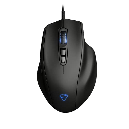 Mionix Naos Pro Gaming-Maus mit optischem Sensor, 1900 DPI, 1,8 m Kabel, Schwarz (NAOS-PRO), Einheitsgröße von Mionix