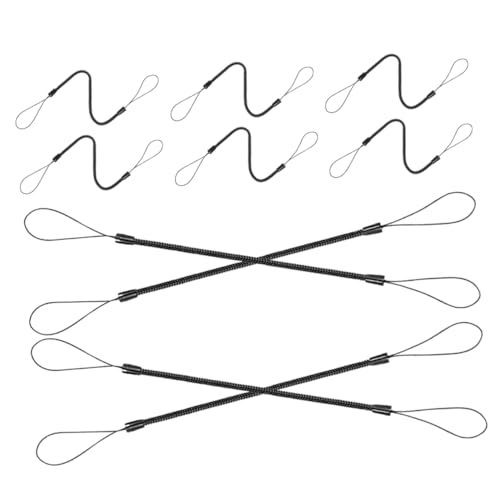 Mipcase 10pcs Elastizier Coil Stiftgurt Anti-Lanyard Retractable Tablet Stifthalter Kunststoff Tether Lanyard Für Touchscreen-klemmplatten-tethering-zeichnungsstift von Mipcase
