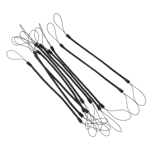 Mipcase 20 Stück Federseil Elastischer Lanyard Mobiles Schlüsselband Lanyard-kordel Für Den Eingabestift Schlüsselband Für Telefon-diy Handy Hanging -gurt Plastik Black von Mipcase