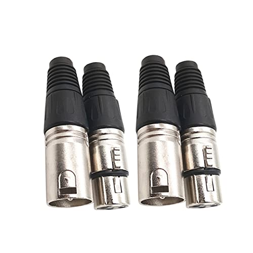 Mipcase 4Stücke Xlr für Mikrofone Männlich Weiblich Lötverbindungen Kompakte Hülle für Austausch Defekter Audiobuchsen Kabelprojekte Mipcase 4Stücke Xlr für Mikrofone Männlich Weiblich Lötverbindungen Kompakte Hülle für Austausch Defekter Audiobuchsen Kabelprojekte von Mipcase