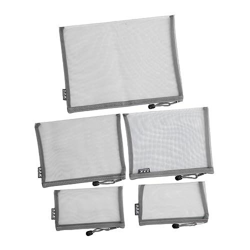 Mipcase 5Stücke Teiliges Graue Reißverschlusstaschen für Dokumente Transparentes Mesh Design Formate für Büro Schule Wiederverwendbar und Langlebig Mipcase 5Stücke Teiliges Graue Reißverschlusstaschen für Dokumente Transparentes Mesh Design Formate für Büro Schule Wiederverwendbar und Langlebig von Mipcase