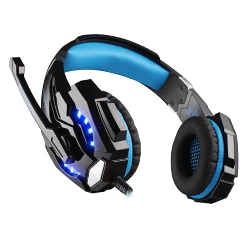 Mipcase Gaming Headset mit Mikrofon LED Gaming Kopfhörer für PC Schwarz Blau Ergonomisches Design für Stundenlangen Spielspaß Musikgenuss Mipcase Gaming Headset mit Mikrofon LED Gaming Kopfhörer für PC Schwarz Blau Ergonomisches Design für Stundenlangen Spielspaß Musikgenuss von Mipcase