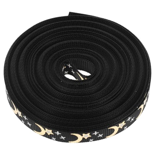 Mipcase Ramadan-Festband Eid-Geschenkverpackung islamische Partydekorationen muslimische Eid-Lieferungen Ramadan-Bänder bedrucktes Band Eid Mubarak-Band Grosgrain-Bänder Polyester Schwarz von Mipcase