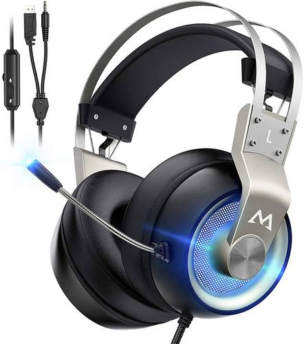 Mipow EG3 Pro Gaming Over Ear Headset kabelgebunden 7.1 Surround Schwarz Mikrofon-Rauschunterdrücku von Mipow