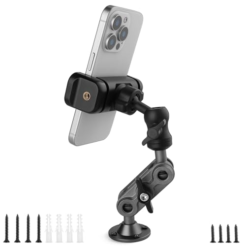 Mippko Handyhalterung zur Wandmontage, strapazierfähig, 360° verstellbar, 2-stufige Arme für Wand/Schreibtisch/Auto/LKW/Van, Armaturenbrett, kompatibel mit 8,9 - 7,5 Zoll iPhone/HTC/LG/Nexus/Huawei Mippko Handyhalterung zur Wandmontage, strapazierfähig, 360° verstellbar, 2-stufige Arme für Wand/Schreibtisch/Auto/LKW/Van, Armaturenbrett, kompatibel mit 8,9 - 7,5 Zoll iPhone/HTC/LG/Nexus/Huawei von Mippko