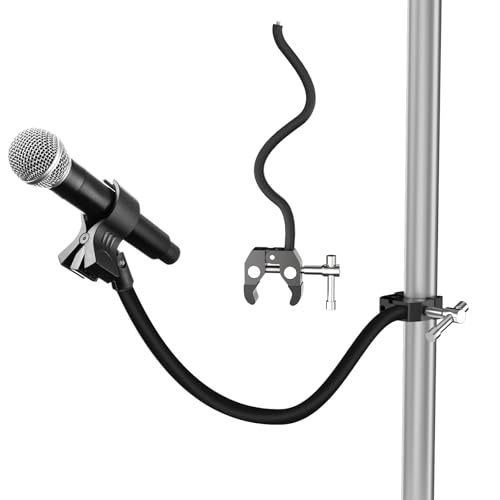 Mippko Schwanenhals-Mikrofonständer, 50 cm, flexibler verstellbarer Arm, Super-Krabben-Klemme, Mikrofon-Clip, 0,95 cm - 40,6 cm auf 5/8 Zoll - 27 Adapterhalterung, kompatibel mit Mippko Schwanenhals-Mikrofonständer, 50 cm, flexibler verstellbarer Arm, Super-Krabben-Klemme, Mikrofon-Clip, 0,95 cm - 40,6 cm auf 5/8 Zoll - 27 Adapterhalterung, kompatibel mit von Mippko