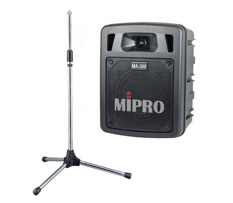 Mipro Audio Mipro MA-300 Mobiles Beschallungssystem mit Stativ Portable-Lautsprecher (Bluetooth, 60 W) von Mipro Audio