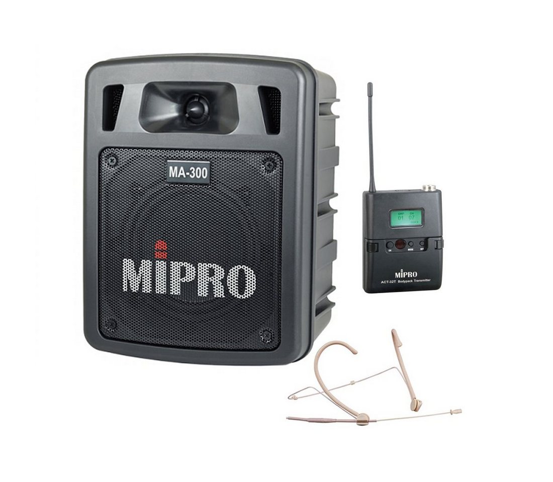 Mipro Audio MA-300 mit Taschensender mit Headsetmikrofon Portable-Lautsprecher (Bluetooth, 60 W) von Mipro Audio