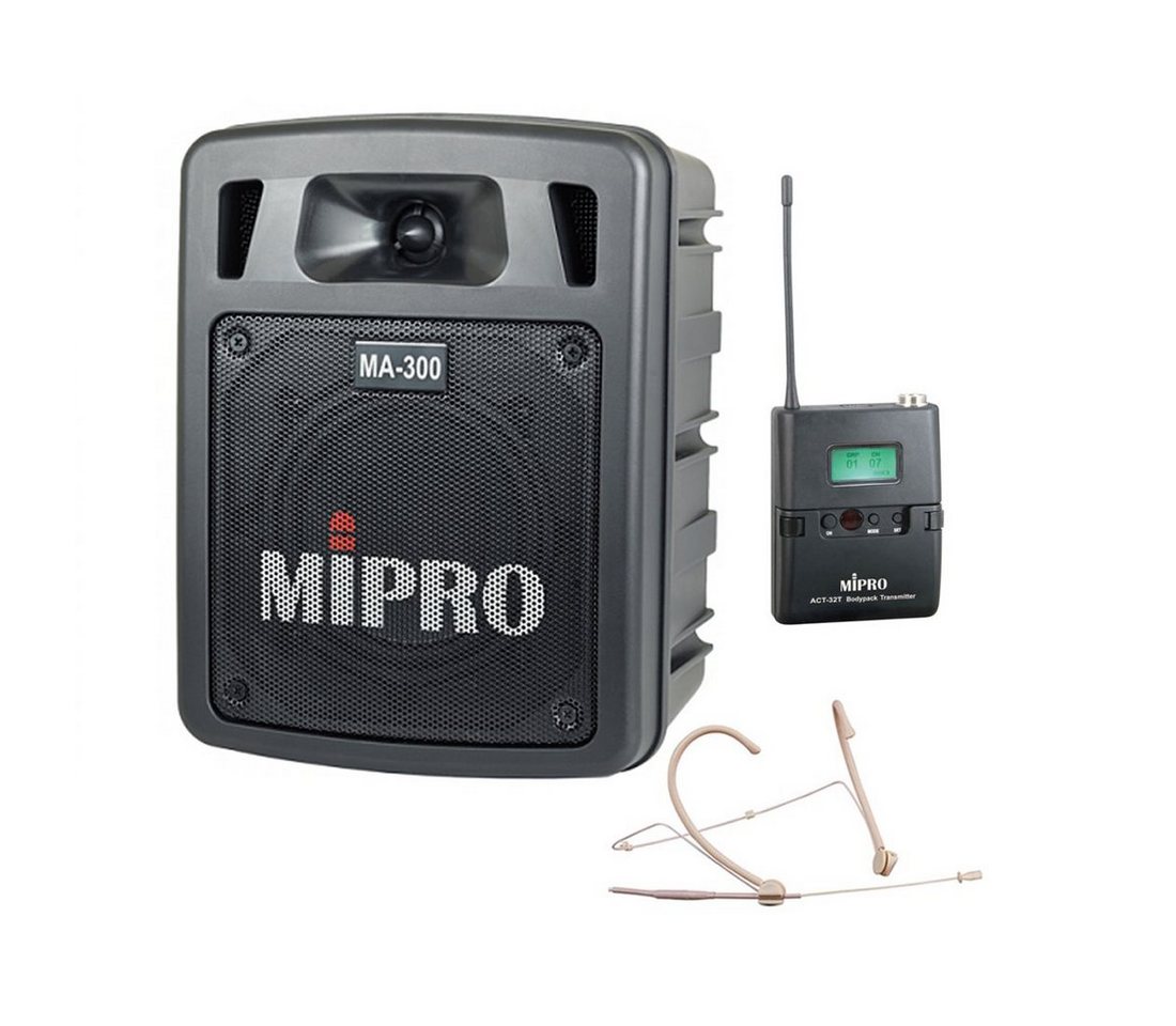 Mipro Audio Mipro MA-300 mit Taschensender mit Headsetmikrofon Portable-Lautsprecher (Bluetooth, 60 W) von Mipro Audio
