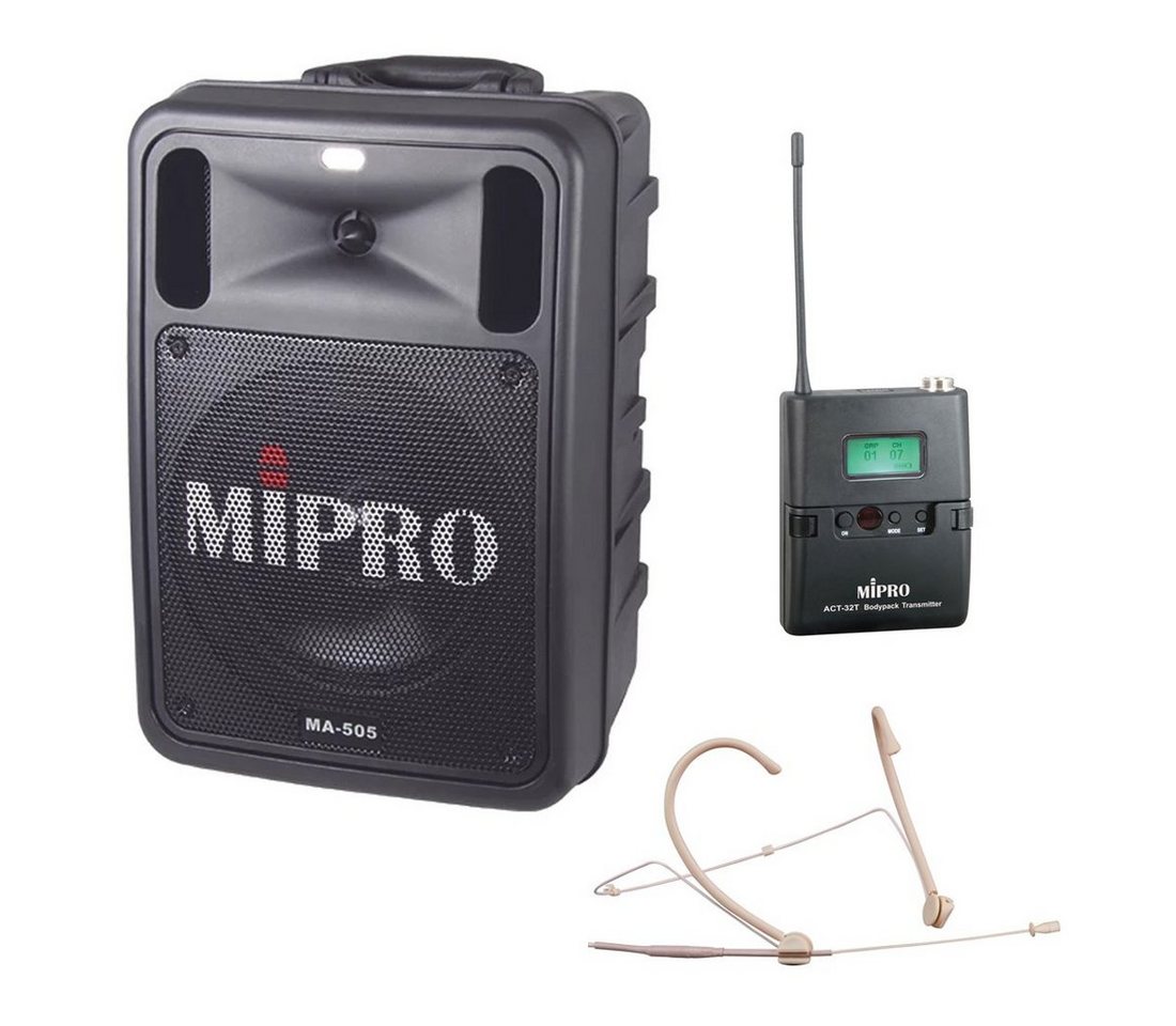 Mipro Audio Mipro MA-505R2 mit Taschensender mit Headsetmikrofon Portable-Lautsprecher (Bluetooth, 100 W) von Mipro Audio