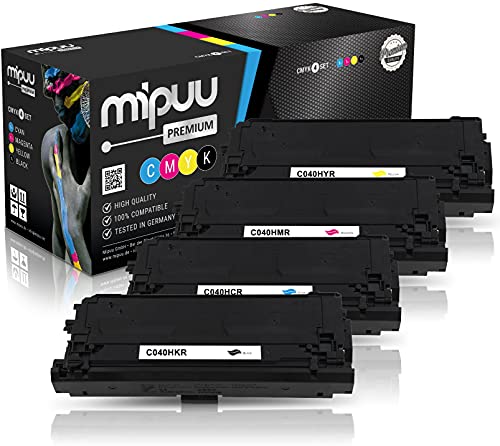 Mipuu 4 XXL Toner kompatibel zu Canon 040H 040 H (Schwarz, Cyan, Magenta, Gelb) für i-SENSYS LBP-710cx LBP-712cdn LBP-712cx LBP-710 LBP-712 Multipack von Mipuu