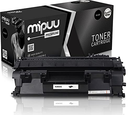 Mipuu Toner kompatibel mit HP CF280A 80A Schwarz für HP Laserjet Pro 400 M401dn M401dne MFP M425dn M425dw M401d M401a M401dw M401n von Mipuu