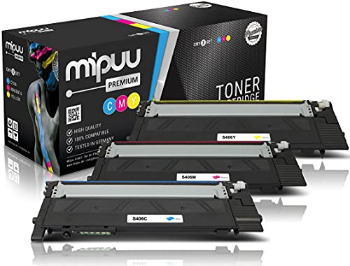 Mipuu Toner kompatibel mit Samsung CLT-C406S CLT-M406S CLT-Y406S (Cyan, Magenta, Gelb, 3er-Pack) für CLP-360 CLP-365 CLX-3305 CLX-3300 CLX-3305fn CLX-3305fw CLX-3305w Xpress C460w C460fw von Mipuu