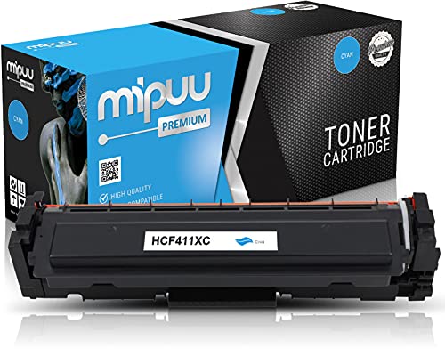 Mipuu Toner kompatibel zu HP CF411X 410X (Cyan, 5000 Seiten) für HP Color Laserjet Pro M452nw M452dn MFP M477fdw M477fdn M477fnw M377dw Farblaserdrucker von Mipuu