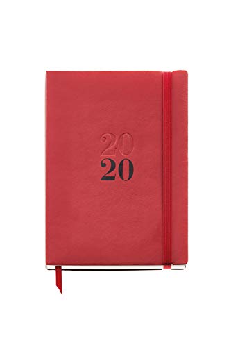 Miquelrius 22058 Kalender 2020, Tag Seite (155 x 213 mm) für den Schreibtisch, Luxor Rot, Castellano von Miquelrius
