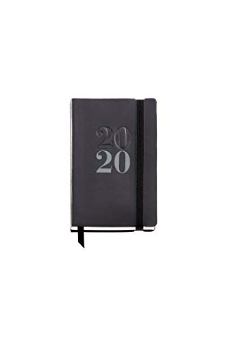 Miquelrius 31180 Taschenkalender 2020, Wochenansicht, horizontal, 90 x 140 mm, Luxor Schwarz, Castellano von Miquelrius