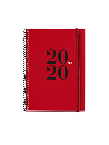 Miquelrius 34305 Terminkalender 2020, Wochenansicht, horizontal, 155 x 213 mm, Schreibtisch, Urban Rot, Katalanisch von Miquelrius