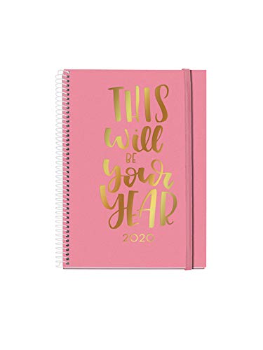 Miquelrius 34313 Terminkalender 2020, Tag Seite (155 x 213 mm), Schreibtisch, Rosa von Miquelrius