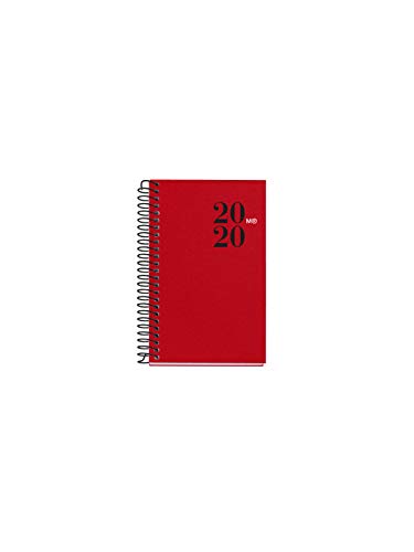 Miquelrius 39061 Taschenkalender 2020, 80 x 125 mm, City Rot, Castellano von Miquelrius
