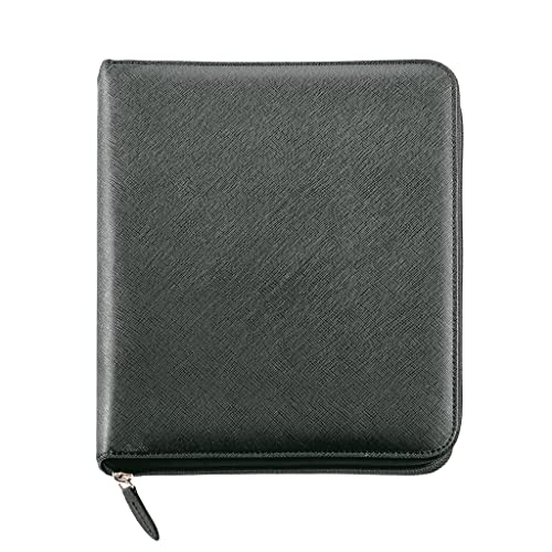 Miquelrius – Kalender 16 Monate, Lucca, September 2021 – Dezember 2022 – Tag Seite – Größe Caddy 80 x 120 mm (ca. A7) – Kalender aus Leder mit Ringen – Schwarz – Katalan von Miquelrius